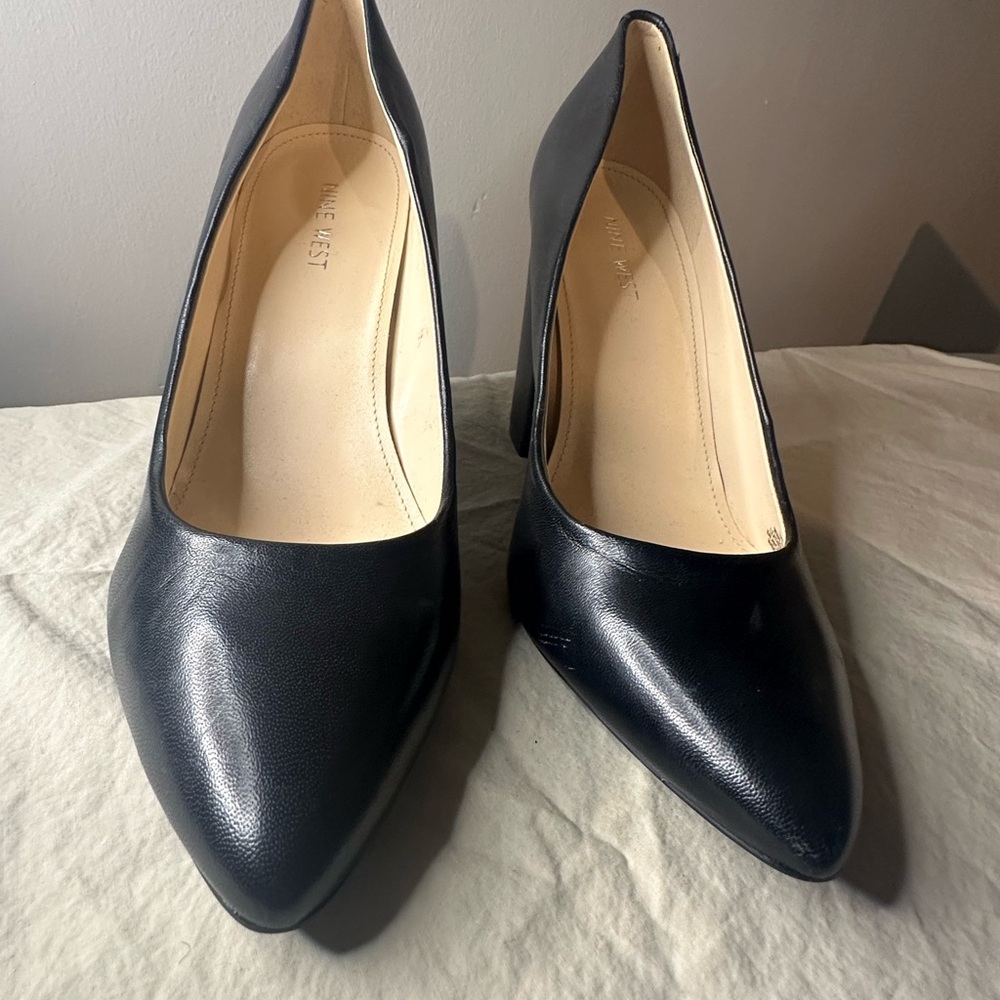 Nine West Black Pumps with Block Heel
